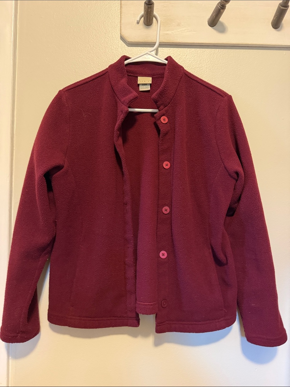 LL Bean Plum Jacket W/Buttons & Pockets “M”